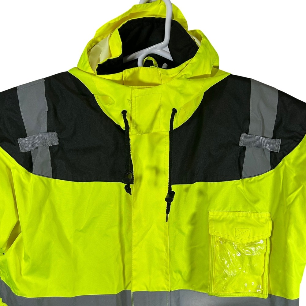 GSS Safety Hi-Vis Reflective Winter Bomber Jacket First Responders Emergency L